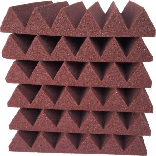 6 PCS Wedge Sound Insulation High Density Acoustic Panel Foam for Studio Room