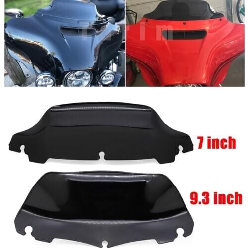 7" 9" Wave Windshield Windscreen For 2014 - 2020 Harley Touring Street Electra Glide Ultra Limited Tri Glide FLHT FLHX FLHXS