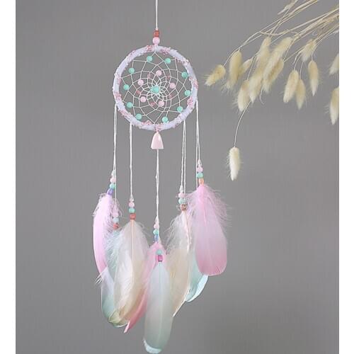 7-Color Feather Dream Catchers Feathers Wall Hanging Nordic Room Car Home Decor Hunter Substance Dreamcatcher Ornament Gifts