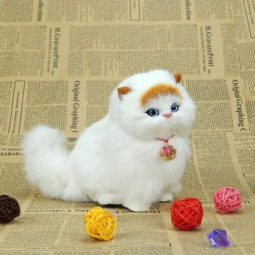 White Cute Cat Plush Toy Animal Modern Design Creative Kawaii Plush Toy Living Room Peluches De Animales Baby Product BD50WJ