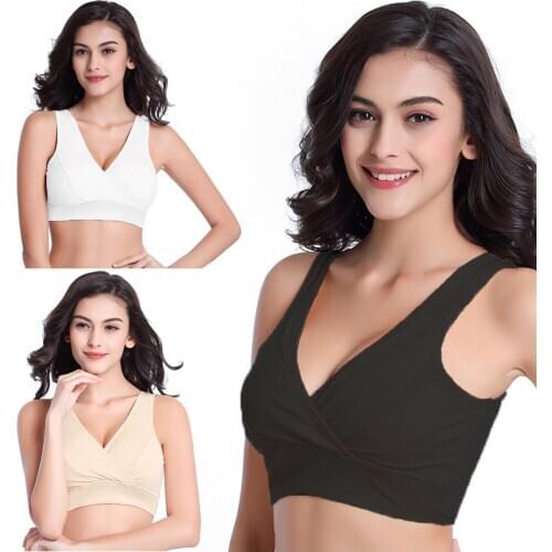 Maternity Nursing Bra Wirefree Sleep Breastfeeding Bras for Pregnant Women Pregnancy Intimate Lactation Lingerie Underwear3 Pack