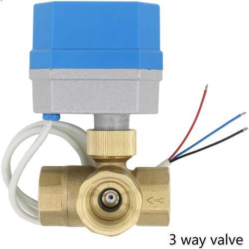 AC220V /24V DC12V/24V 2 way 3way brass valve Motorized ball valve Electric ball valve electric actuator DN15 DN20 DN25 DN32 DN40