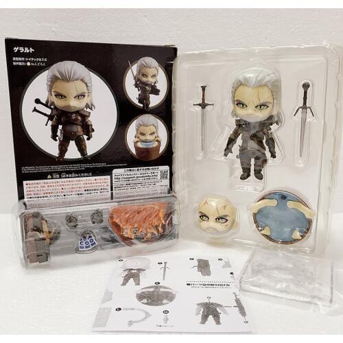 10CM Witcher-ed 3 Wild Q version Hunt 907 Geralt White Wolf Geralt PVC Action Figures Model Toys Gift Doll