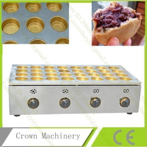 Commercial Use LPG Gas 32pcs Copper Hole Japanese Dorayaki Red Bean Cake Maker Machine Baker