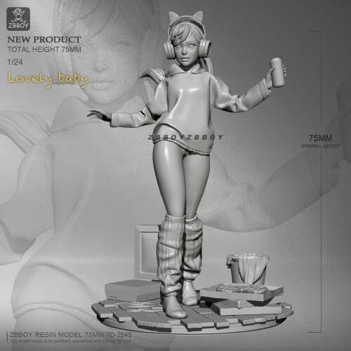 H75mm 1/24 Resin model kits DIY self-assembled TD-2545