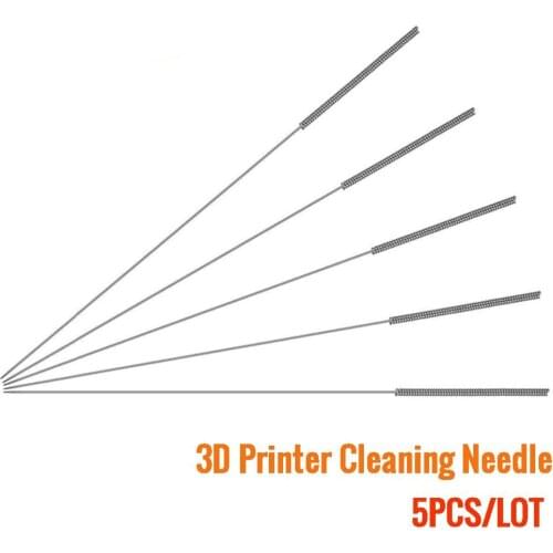 Needle 3D Printer Stainless Cleaning Steel Nozzle Cleaning Needle 0.2/0.25/0.3/0.35/0.4/0.5/0.6/0.75 mm For 3D Printer 5 PCS/LOT