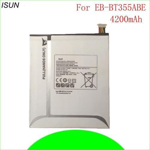 ISUN 2pcs/lot Battery For Samsung GALAXY Tab A 8.0 T355C GALAXY Tab5 SM-T355 T350 SM-P350 P355C SM-P355M T355 EB-BT355ABE