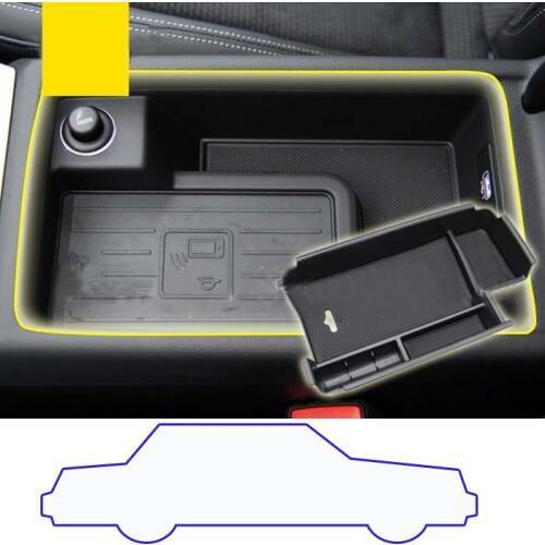 Rete Central Armrest Storage Box Container Holder Tray for Audi A4 B9 2017 Accessories Car Organizer Car Styling