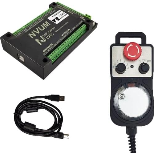 USB mach3 stepper motor controller NVUMv2.1 3-axis 4-axis 5axis 6-axis control system 6-axis emergency stop electronic handwheel
