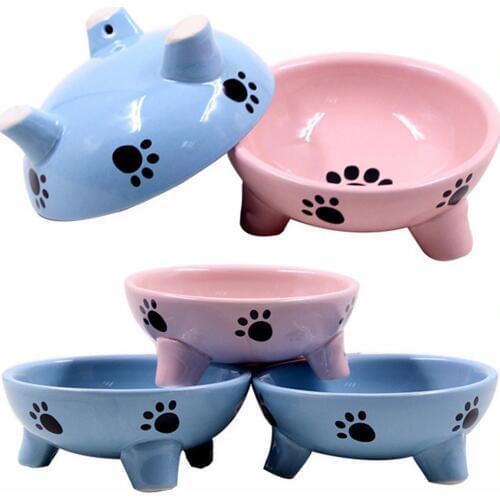 Pet Dog Cat Food Feeder Bowls Ceramic Non-slip Food Bowl Dispenser Water dispenser Small Dog Feeding Bowl bol cats products