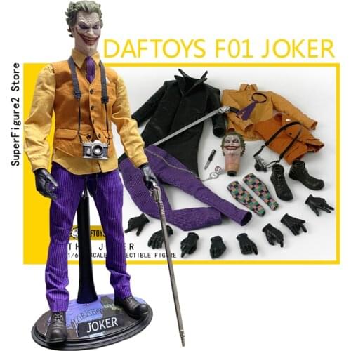 DAFTOYS F01 1/6 Male Clothes The J o k e r Clown Model Toy Head+Cosutme Set No Body