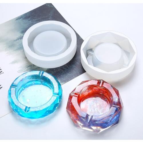 DIY Epoxy Resin Molds Ashtray Silicone Mould Concrete Aromatherapy Plaster Storage Box Silicone Rolling Ashtray And Tray mold