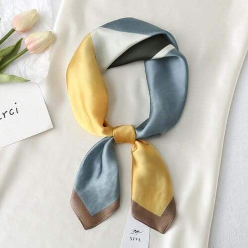 70 Small Square Scarf Silk Scarf Women 2021 New Color Matching Printing Scarf Professional Bib Fashion Scarf