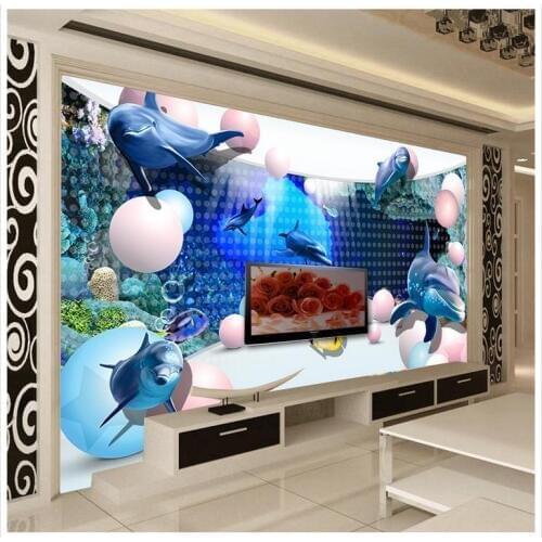 Custom photo wallpaper fantasy underwater world Home Decor Living Room Wall Covering