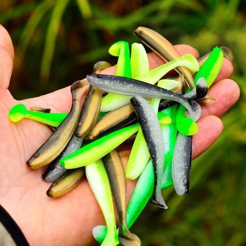 New Shad Fishing Lure Soft Lure 55mm 65mm 70mm Wobblers Odor Attractant Carp Silicone Bait Pike Bass Artificial Bait