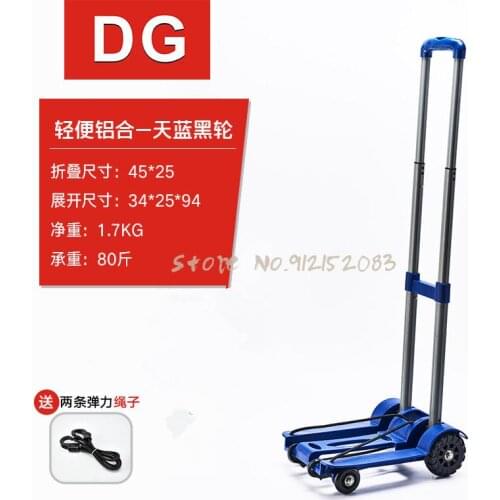 Folding Luggage Cart Shopping Cart Trolley Cart Detachable Shopping Bag Waterproof Oxford Cloth Grocery Shopping Cart Simple Lug