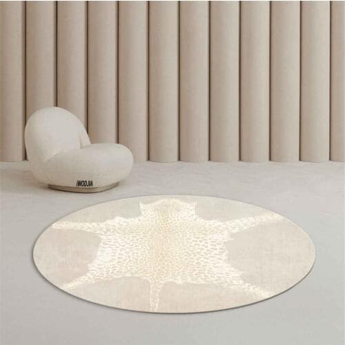 Modern Leopard Pattern Round Carpet Bedroom Soft Cute Child Room Rug For Boy Girl Living Room Coffee Table Carpet Chair Mat