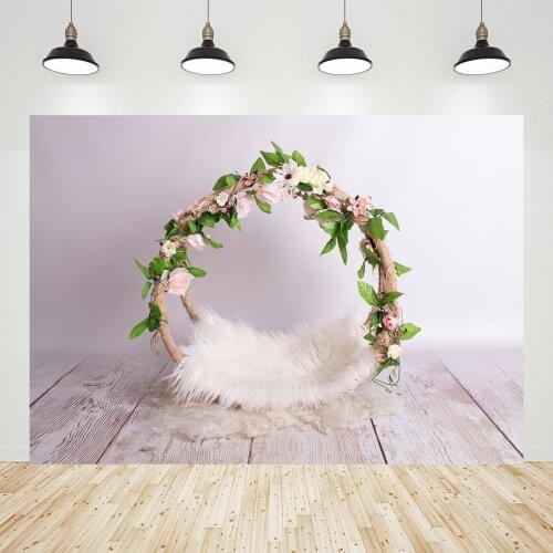 Vinyl Photographic Backgrounds for Photo Studio Newborn Flowers Bed Wooden Floor Props Children Baby Backdrops Photobooth