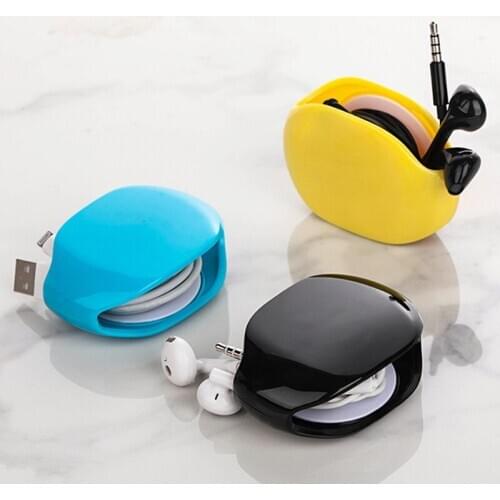 XUNZHE Automatic Curl Line Storage Box Earphone USB Cable Manager Organizer Box Power Line Storage Cases Junction Box Household