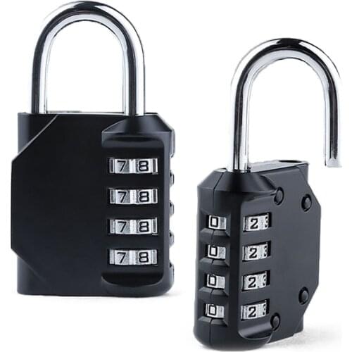 Padlock Outdoor Travel Luggage Zipper Backpack Handbag Safe Smart Cam Code Lock 4 Digit Code Combination Anti-Theft Smart Lock