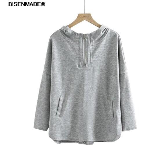 Womens Clothing Hoodies Plus Size 2021 Autumn New Loose Hooded Zipper Dropped Shoulder Sweatshirts 400