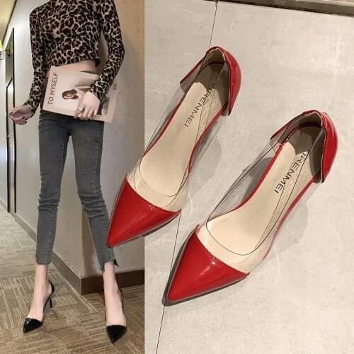 Womens 2021 Spring and Autumn New Pointed Toe Shoes, Ladies Single Shoes, Fashion Temperament Stiletto Sexy High Heels