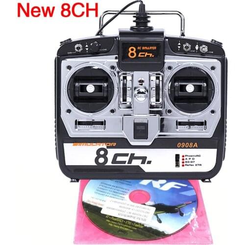 ZILUAC 8CH RC Flight Simulator Support Real G7 Phoenix 5.0 XTR Remote Control Helicopter Fixed-wing Drone (Model2)