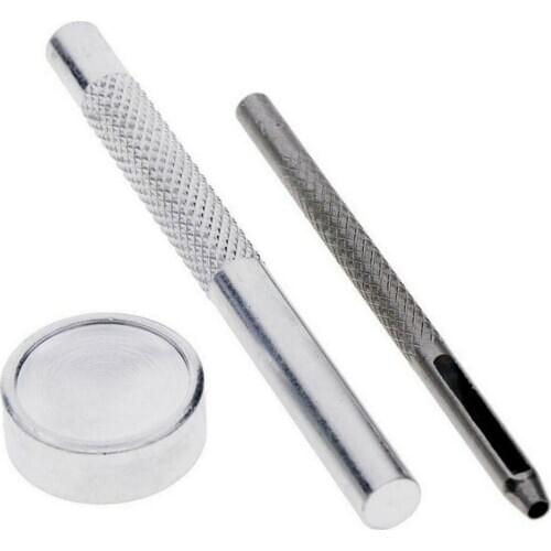 120 Sets of Double-sided Rivets 5/6/7.5/8mm Silver Eyelet Punch Die Tool Metal Button for Leathercraft Clothing Shoes Belt Bag