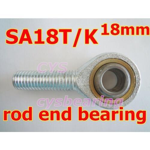 18mm SA18T/K SAKB18F GAKFWR18FW male metric right hand threaded M18X1.5 rod ends joint bearing
