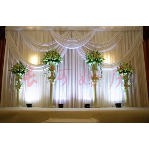 3M(H) * 6M(W) Pure White Wedding Backdrop