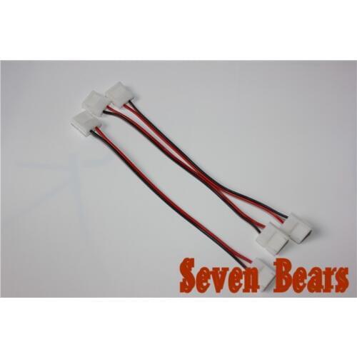 5 pcs15cm 2 pins Connector Wire Cable For Led Strip 5050 5630 5730 Single Color 10mm PCB led de 12V conectores