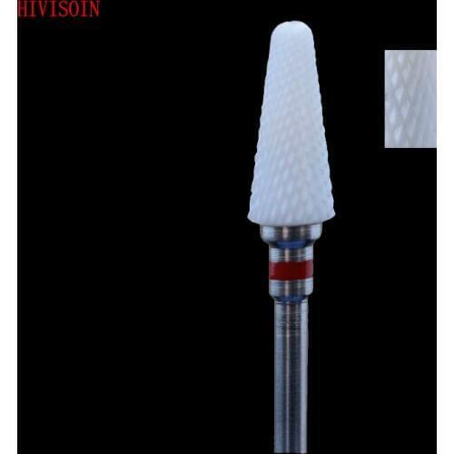 5Pcs/Lot Conical Shape- Cross Cut - White Zirconia Ceramic Dental Lab Burs - ISO 201(XF) 0702.060