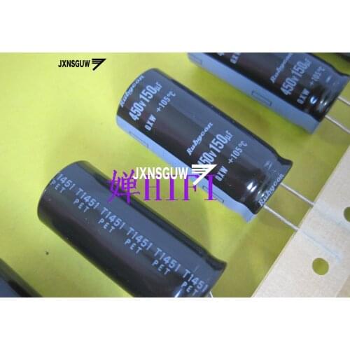 10PCS NEW RUBYCON QXW 450V150UF 18X40MM Aluminum electrolytic capacitors 150uF/450v 105 degrees 150UF 450V