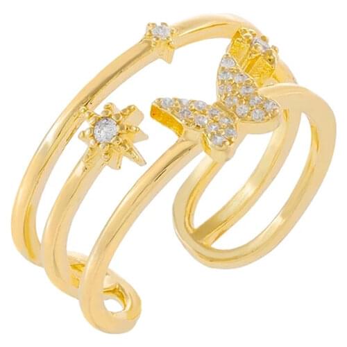 CANNER Dream Butterfly Rings 925 Sterling Silver Luxury Fine Jewelry Adjustable Rings For Women Anillos Party Sexy Rings Joyero