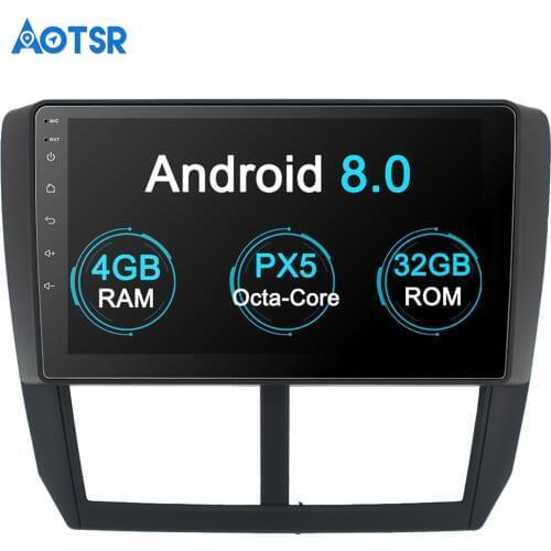 Aotsr Android 8.0 9 Inch Car DVD Player For Subaru Forester Impreza 2008-2013 GPS Navigation Multimedia Radio Record IPS Screen