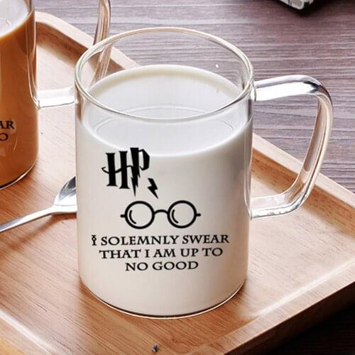 450ml Big Glass Milk Mug High Capacity Environmentally Friendly Glass Beer Cup Coffee Mugs Kids Birthday Gift