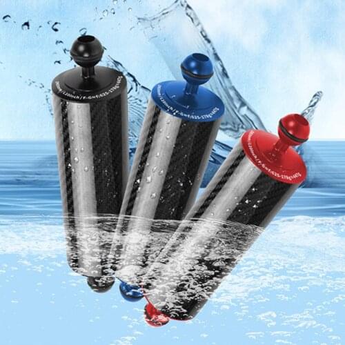 D60MM Buoyancy Lamp Arm Double Ball Head Carbon Fiber Lamp Arm Buoyancy Tube Diving Photography Handheld Bracket General