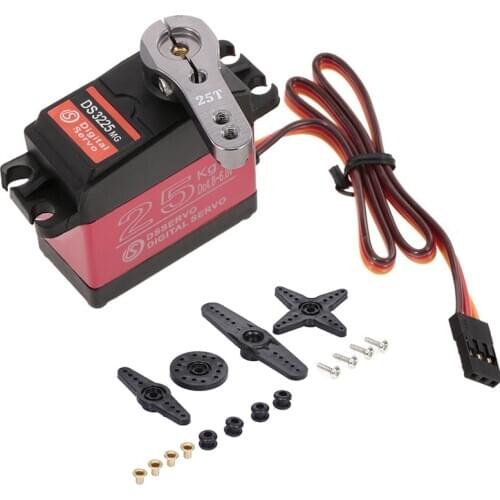 DS3225MG Update RC Servo 25KG Full Metal Gear Digital Servo Baja Servo Waterproof 180 / 270 Degree For 1/8 1/10 1/12 RC Cars