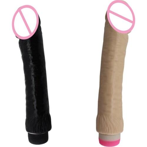Super Big Faked Dildos Strong Vibration Penis Thick Artificial Flesh Cock Long Vibrators G-spot Massage Stimulator Wand Bullet
