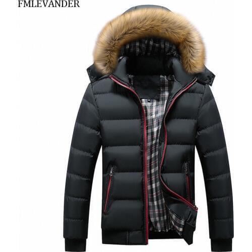 FMLEVANDER Men's Parkas With A Hood
