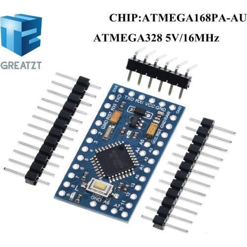GREATZT Pro Mini 168 Mini 5V/16M ATMEGA168 ATMEGA168P-AU 5V/16MHz For Arduino