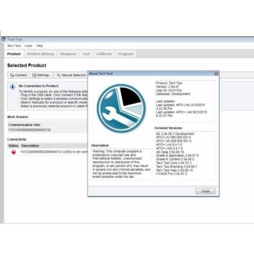 Tech Tool (TT) 2.04.87 / VCADS Pro 3.04 [2016] (Development))+ keygen+ACPI+update For Volvo CE and TRUCKS unlimited installation