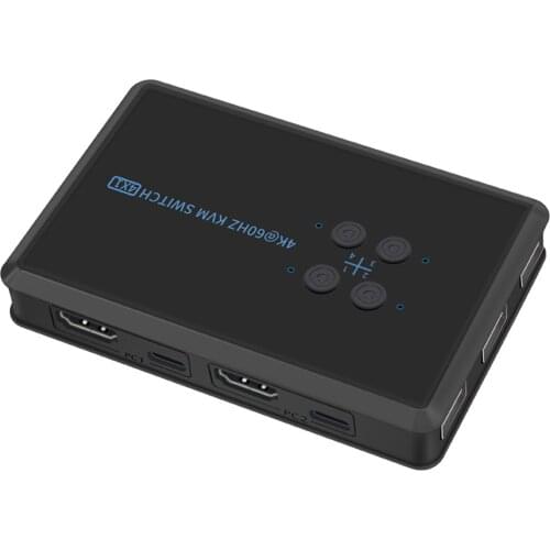 KVM Switch Box, Share 4 Computers with One Set Keyboard Mouse One HD Monitor, HUD 4K (3840x2160) Supported