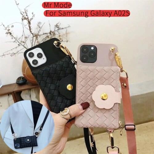 Fashion Long Lanyard Card Package TPU Soft Shell Protective Cover For Samsung Galaxy A72 A52 A324G S30 S20 Plus Ultra Phone Case