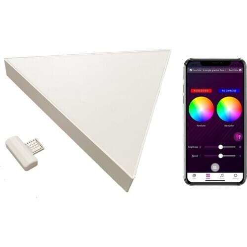 DIY Smart Phone APP Control Dimming RGB Color Triangle Splicing Modular Panels Night Light for Home Decor New Product Idea 2021