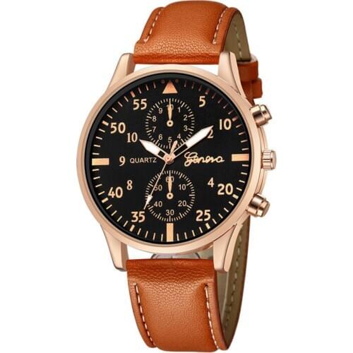 Fashion Geneva Watches Men Men Sports Watches Leather Band Quartz Wristwatches Mens Watches relogio masculino reloj hombre 2019