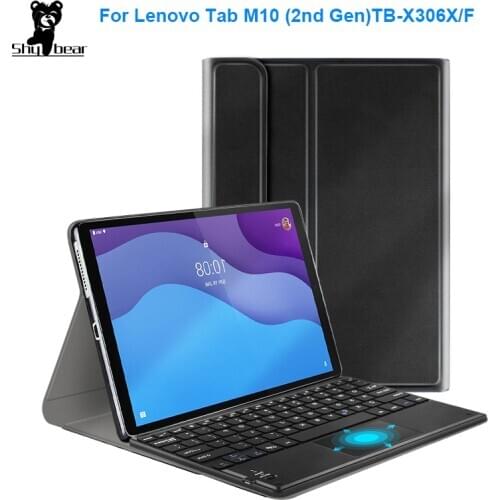 Soft Keyboard Case for Lenovo Tab M10 HD 2nd Gen with Touchpad Case for TB-X306F TB-X306X 10.1" 202 Tablet Cover funda capa