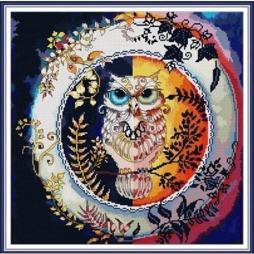 Owl cross stitch kit DIY animal pattern embroidery kit DMC 14CT 11CT needlework sewing set christmas Home decoration painting