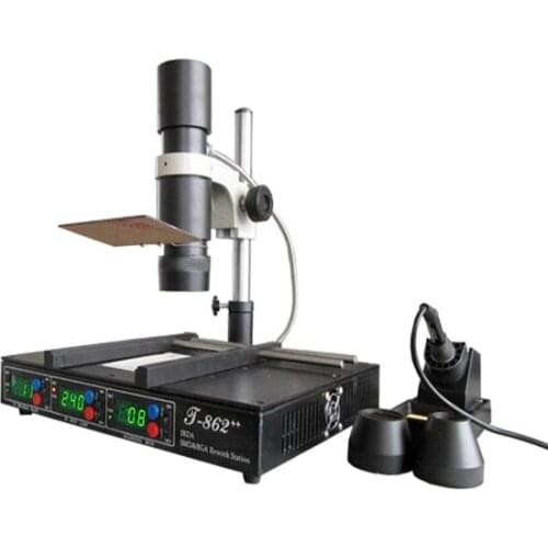New PuHui T-862++ Hot Air SMD Soldering Station Digital 3 in 1 BGA Rework Station With Mobile Phone Soldering Iron