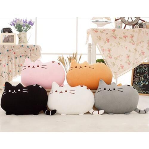 New 40 x 30 size Super Kawaii Cat with zipper PP cotton biscuit shape stuffed animal doll large cushion cover fur Child Christma
